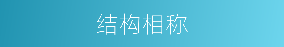 结构相称的同义词