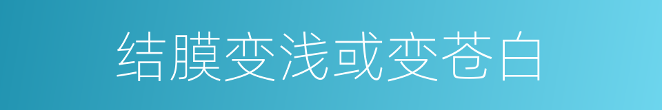 结膜变浅或变苍白的同义词