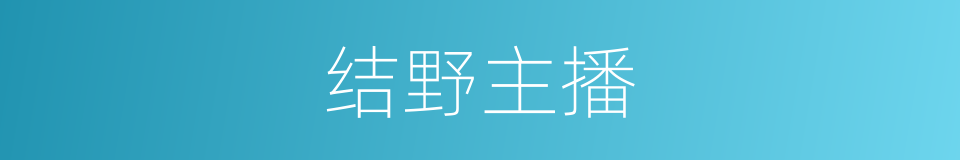 结野主播的同义词