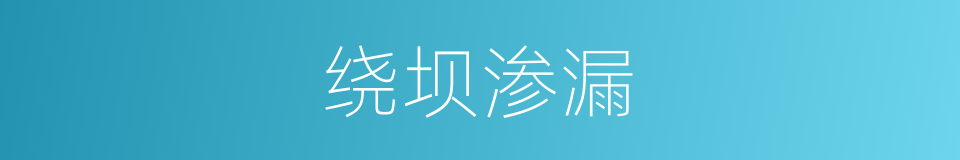 绕坝渗漏的同义词