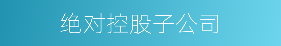 绝对控股子公司的同义词