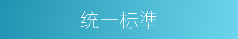 统一标準的同義詞