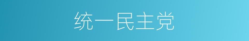 统一民主党的同义词