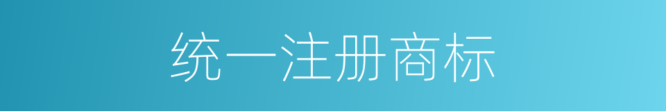 统一注册商标的同义词