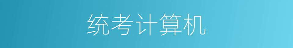 统考计算机的同义词