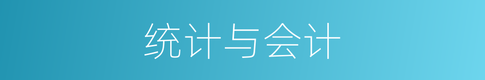 统计与会计的同义词