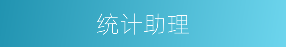 统计助理的同义词