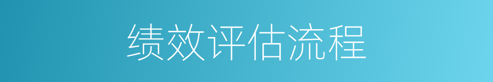 绩效评估流程的同义词