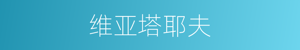 维亚塔耶夫的同义词