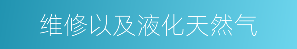 维修以及液化天然气的同义词