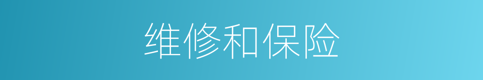 维修和保险的同义词