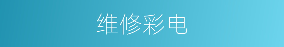 维修彩电的同义词