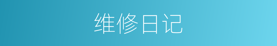维修日记的同义词