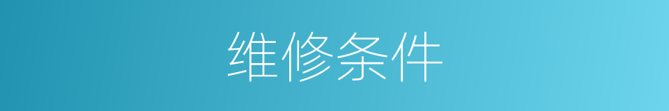 维修条件的同义词