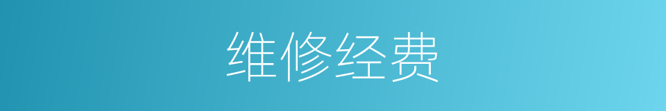 维修经费的同义词
