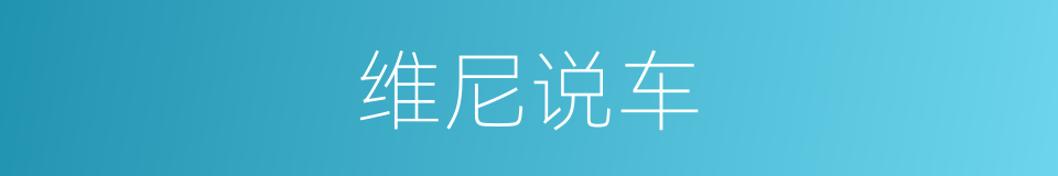维尼说车的同义词