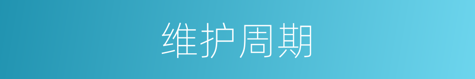 维护周期的同义词