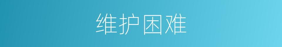 维护困难的同义词
