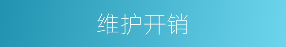 维护开销的同义词