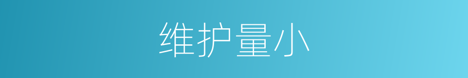 维护量小的同义词