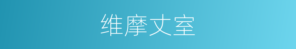 维摩丈室的意思