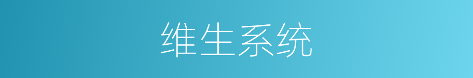 维生系统的同义词