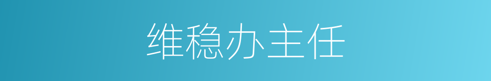 维稳办主任的同义词