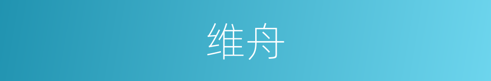 维舟的意思