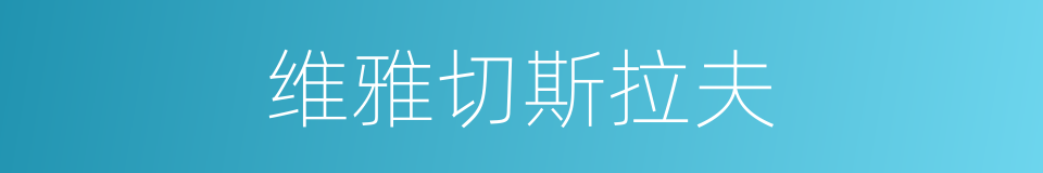 维雅切斯拉夫的同义词