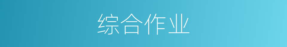 综合作业的同义词