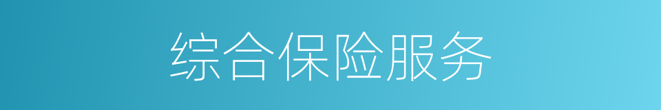 综合保险服务的同义词