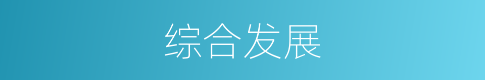 综合发展的同义词