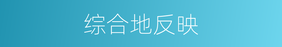 综合地反映的同义词