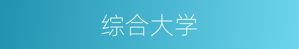 综合大学的意思