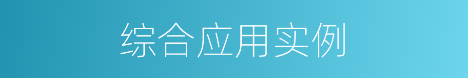 综合应用实例的同义词