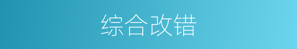 综合改错的同义词