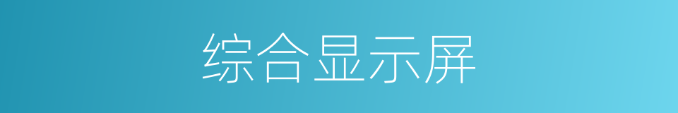 综合显示屏的同义词