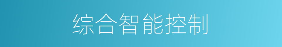 综合智能控制的同义词