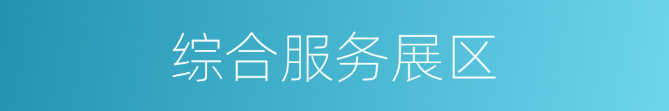 综合服务展区的同义词