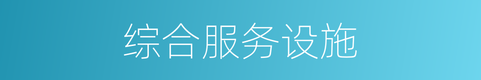 综合服务设施的同义词