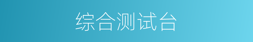 综合测试台的同义词