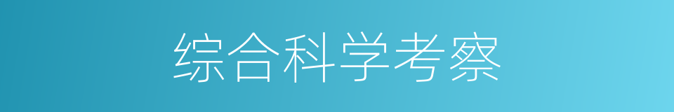 综合科学考察的同义词