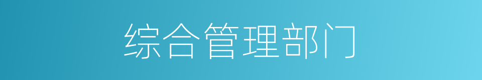 综合管理部门的同义词