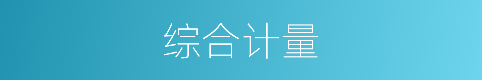 综合计量的同义词
