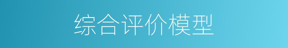 综合评价模型的同义词