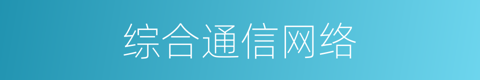 综合通信网络的同义词