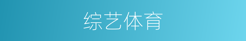 综艺体育的同义词