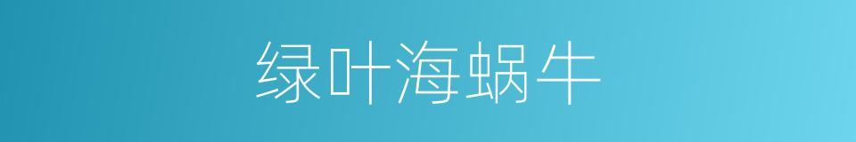 绿叶海蜗牛的同义词