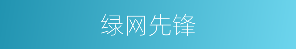 绿网先锋的意思