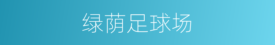 绿荫足球场的同义词